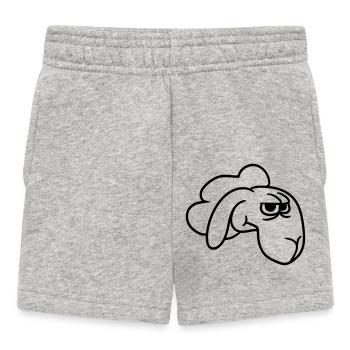Sheep looks skeptical, critical, suspicious stares - Baby Shorts - heather grey - Front