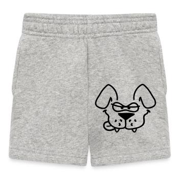 Le chien a l’air méchant Dangereux Drôle Lèche la langue - Short Bébé - gris chiné - Devant