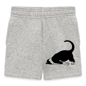 Schlafende Katze - Baby Shorts - Grau meliert - Vorne