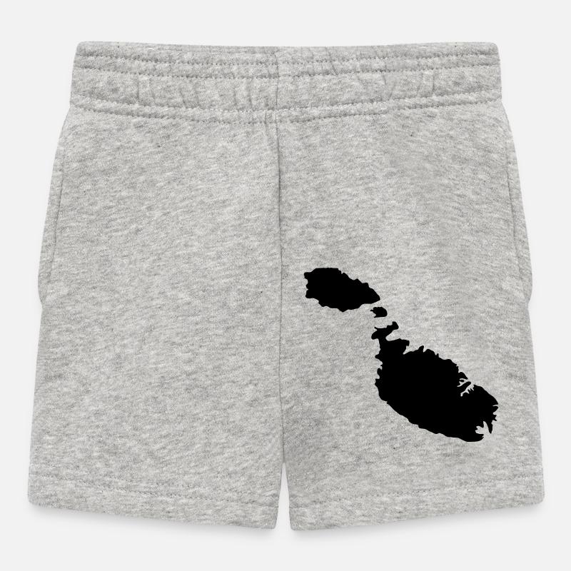 Malte - Short Bébé - gris chiné