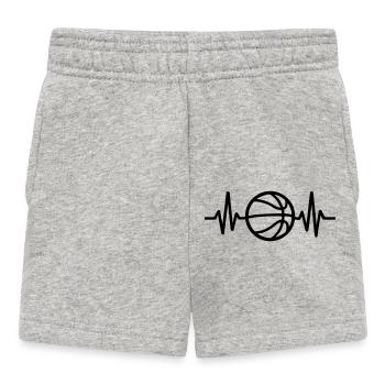 Battement de cœur de basket-ball - Short Bébé - gris chiné - Devant
