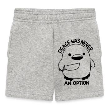 peace was never an option - Baby Shorts - heather grey - Front