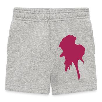 modèles de taches - changement de couleur de motif possible - Short Bébé - gris chiné - Devant