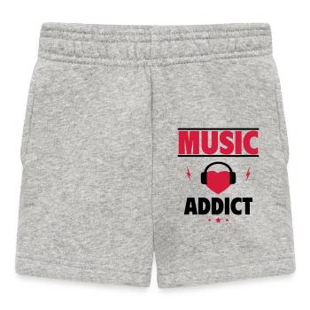 Musikfanatiker – Immer im Rhythmus - Baby Shorts - Grau meliert - Vorne