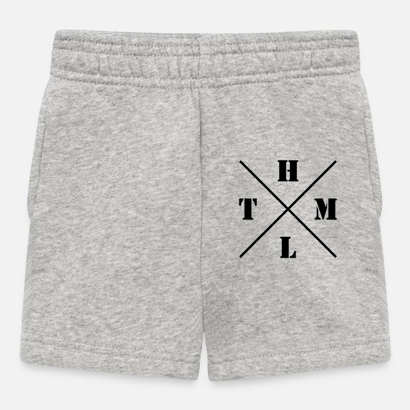 HTML Logo - Short Bébé - gris chiné