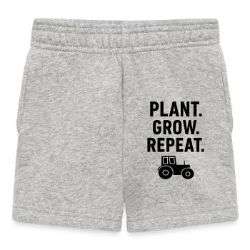 Tracteur Farmer Les plantes poussent Répéter - Short Bébé - gris chiné - Devant