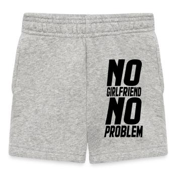 no girlfriend no problem - Baby Shorts - heather grey - Front
