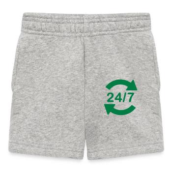 24/7 Service logo symbol - Baby Shorts - heather grey - Front