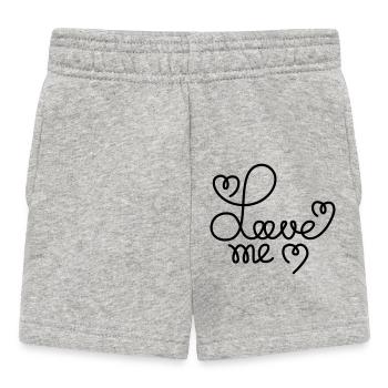 Love Me - Baby Shorts - heather grey - Front