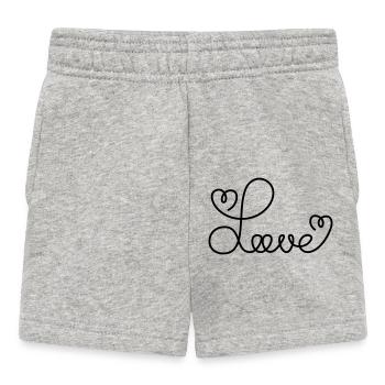 Love - Baby Shorts - Grau meliert - Vorne