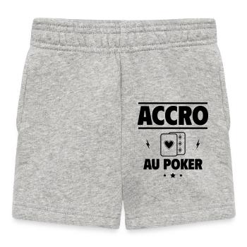 Accro au poker - Short Bébé - gris chiné - Devant