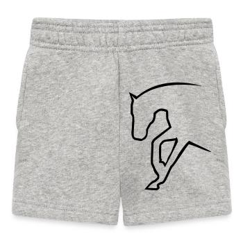 Westernpferd - Baby Shorts - Grau meliert - Vorne