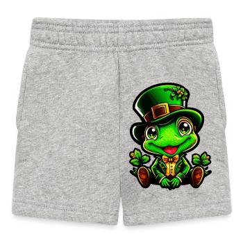 Magie des grenouilles le jour de la Saint-Patrick - Short Bébé - gris chiné - Devant