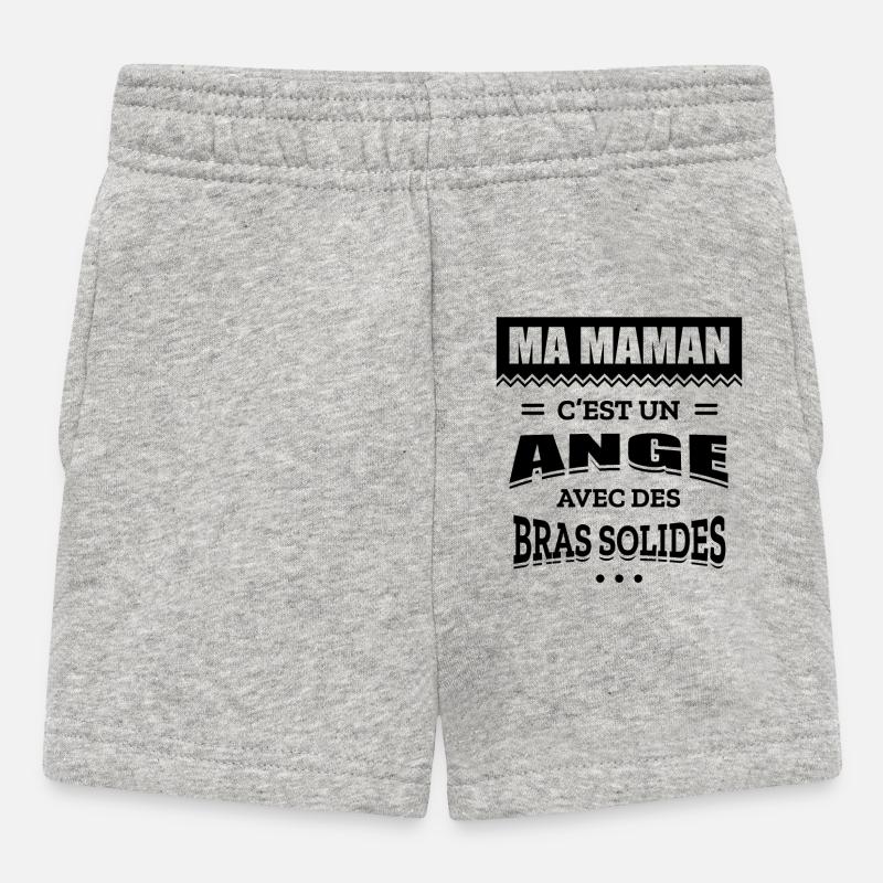 MA MAMAN C'EST UN ANGE AVEC DES BRAS SOLIDES - Short Bébé - gris chiné