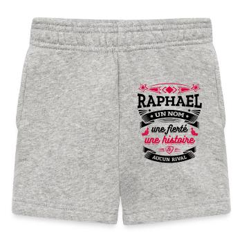 RAPHAEL UN NOM UNE FIERTÉ AUCUN RIVAL - Short Bébé - gris chiné - Devant