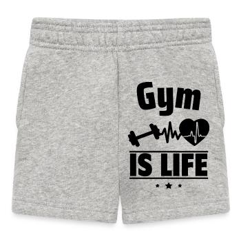 Strength training is life - Baby Shorts - heather grey - Front