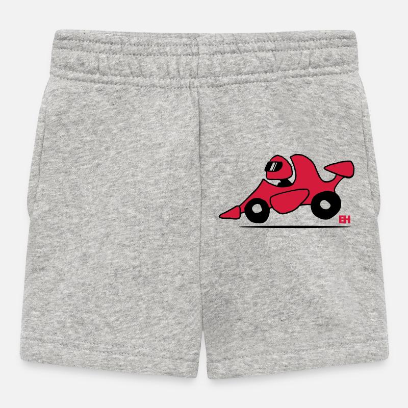 voiture de course - Short Bébé - gris chiné