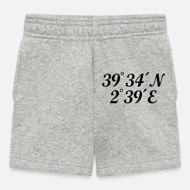 Coordonnées Palma de Majorque - Short Bébé - gris chiné