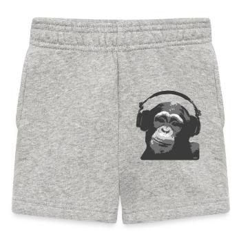 DJ MONKEY by wam - Baby Shorts - heather grey - Front