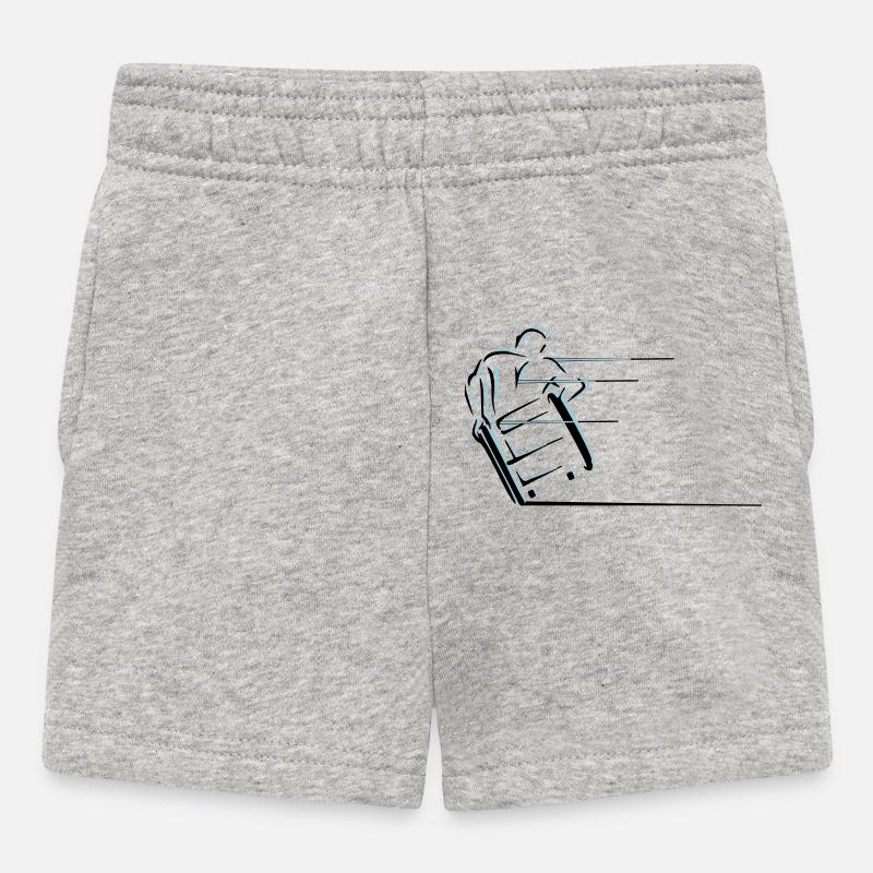 Fauteuil roulant sport vitesse - Short Bébé - gris chiné