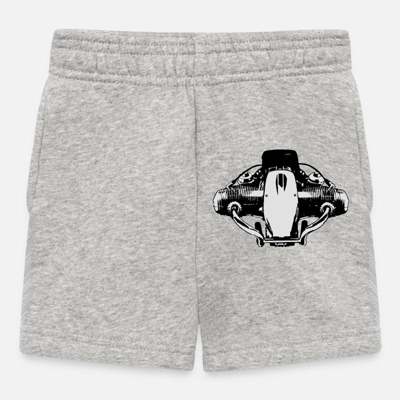 2 Ventil Boxermotor - Baby Shorts - Grau meliert