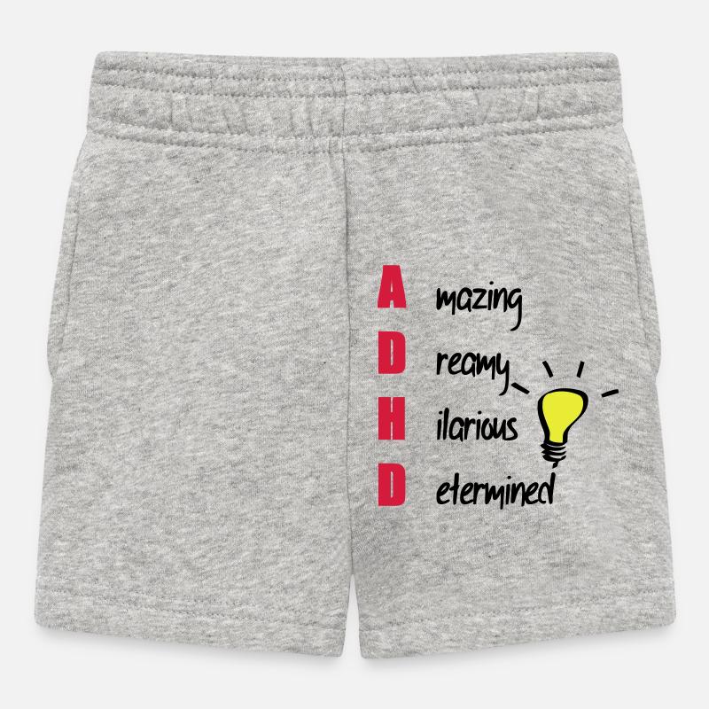 ADHD - Baby Shorts - heather grey