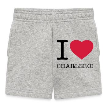 J’ADORE CHARLEROI - Short Bébé - gris chiné - Devant