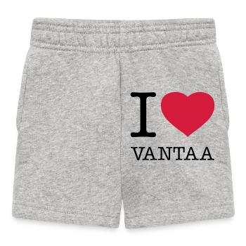 I LOVE VANTAA Finnland - Baby Shorts - Grau meliert - Vorne