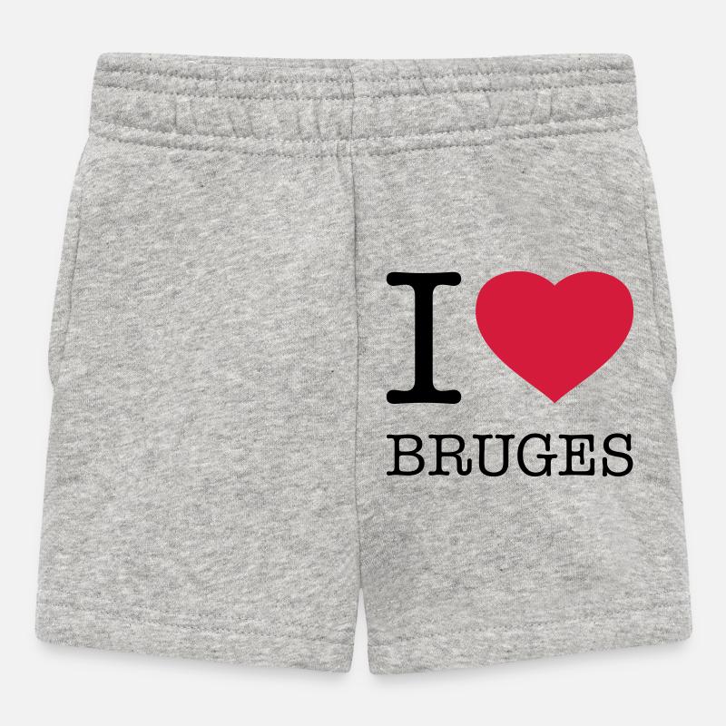 J’AIME BRUGES Brügge - Short Bébé - gris chiné