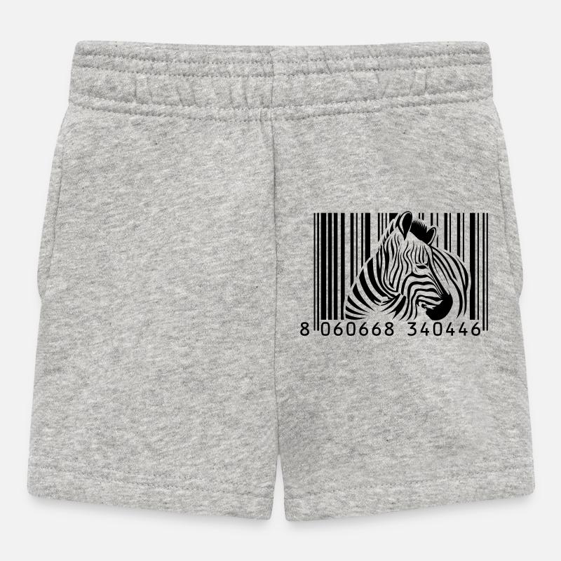 Barcode Zebra - Baby Shorts - Grau meliert
