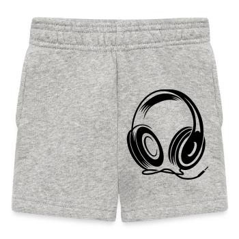 a headphone with cable - Baby Shorts - heather grey - Front