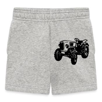 Traktor , Trecker , Landmaschine Traktoren , (25) - Baby Shorts - Grau meliert - Vorne