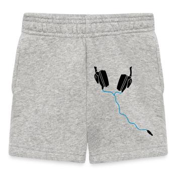 headphones headphones DJ - Baby Shorts - heather grey - Front