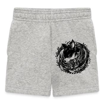 Fuchs im Fuchsbau - Baby Shorts - Grau meliert - Vorne