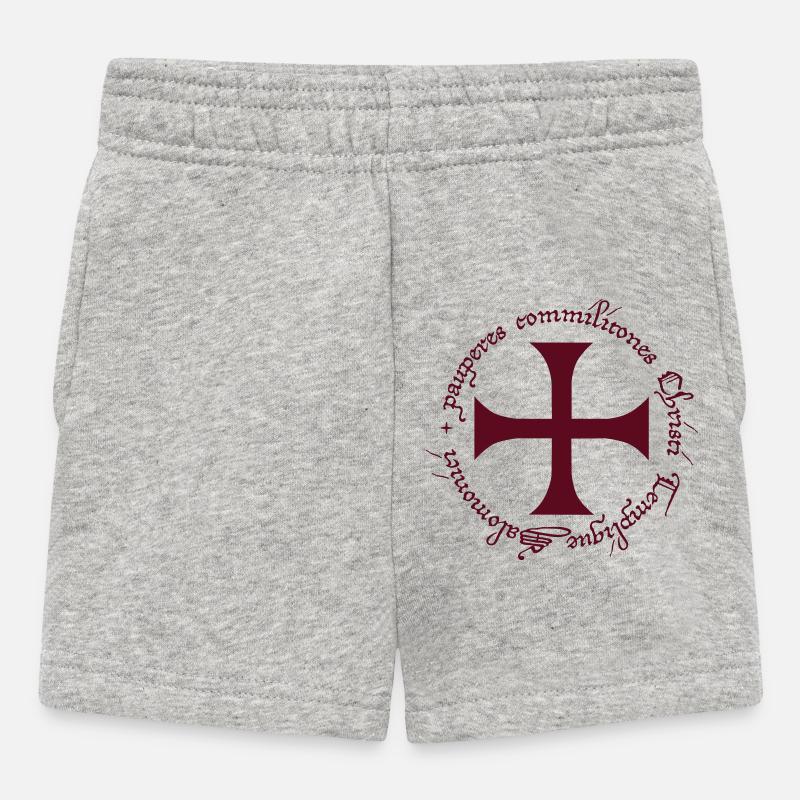 Ordre des Templiers - Short Bébé - gris chiné