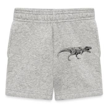 Dinosaur - Baby Shorts - heather grey - Front