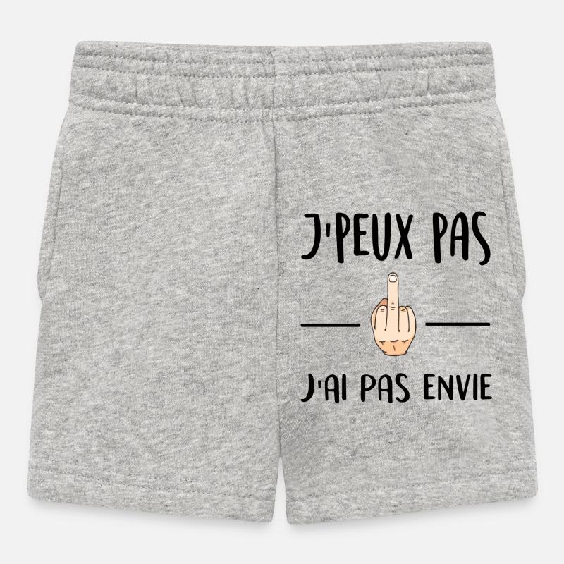 J'peux pas j'ai pas envie - Short Bébé - gris chiné