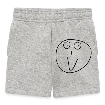 Steven Lächeln - Baby Shorts - Grau meliert - Vorne