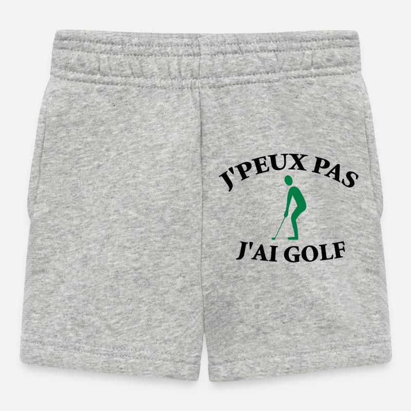 Je ne peux pas, j’ai golf. - Short Bébé - gris chiné