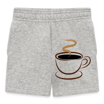 café - Short Bébé - gris chiné - Devant