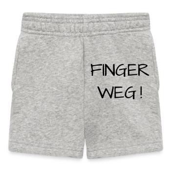 Finger weg! - Baby Shorts - Grau meliert - Vorne