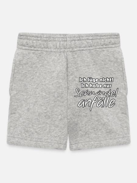 Schwindelanfälle - Lügner Spruch Geschenk - Baby Shorts - Grau meliert
