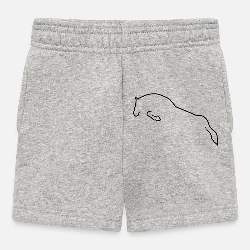 Springpferd - Baby Shorts - Grau meliert