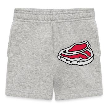 Ein rohes Steak - Baby Shorts - Grau meliert - Vorne