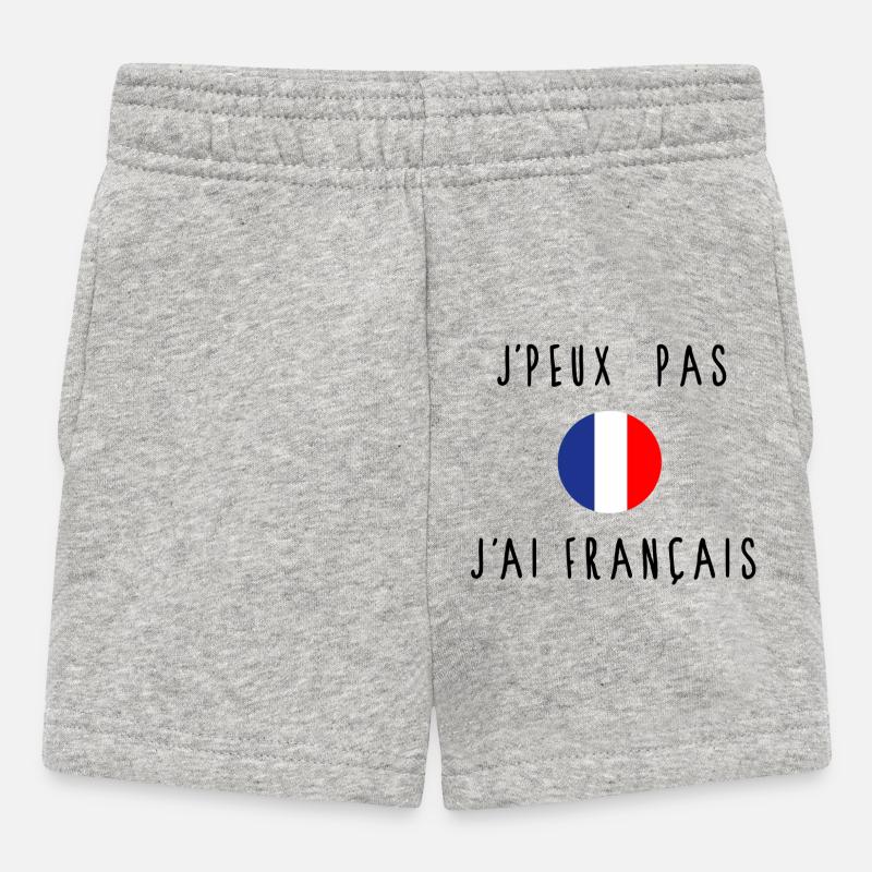 J'peux pas j'ai Français - Short Bébé - gris chiné