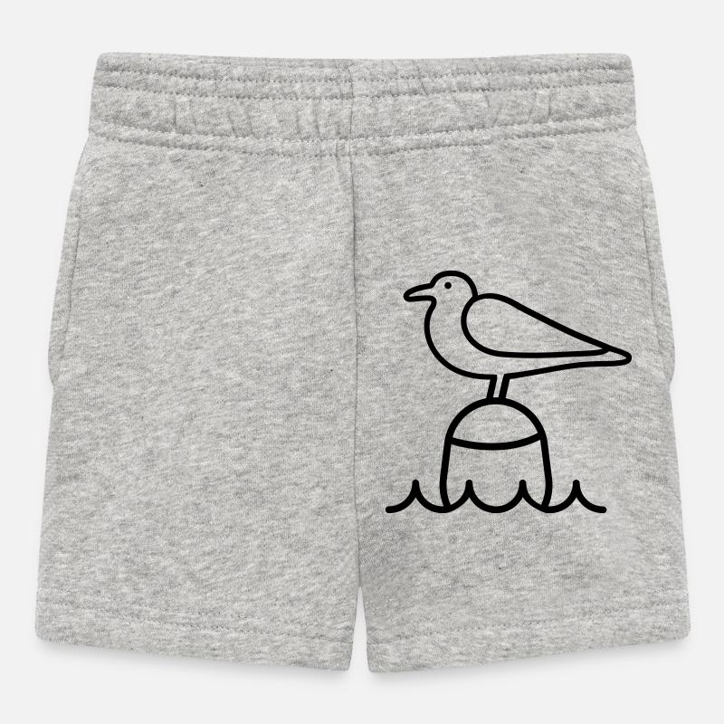 Möwe Moin - Baby Shorts - Grau meliert