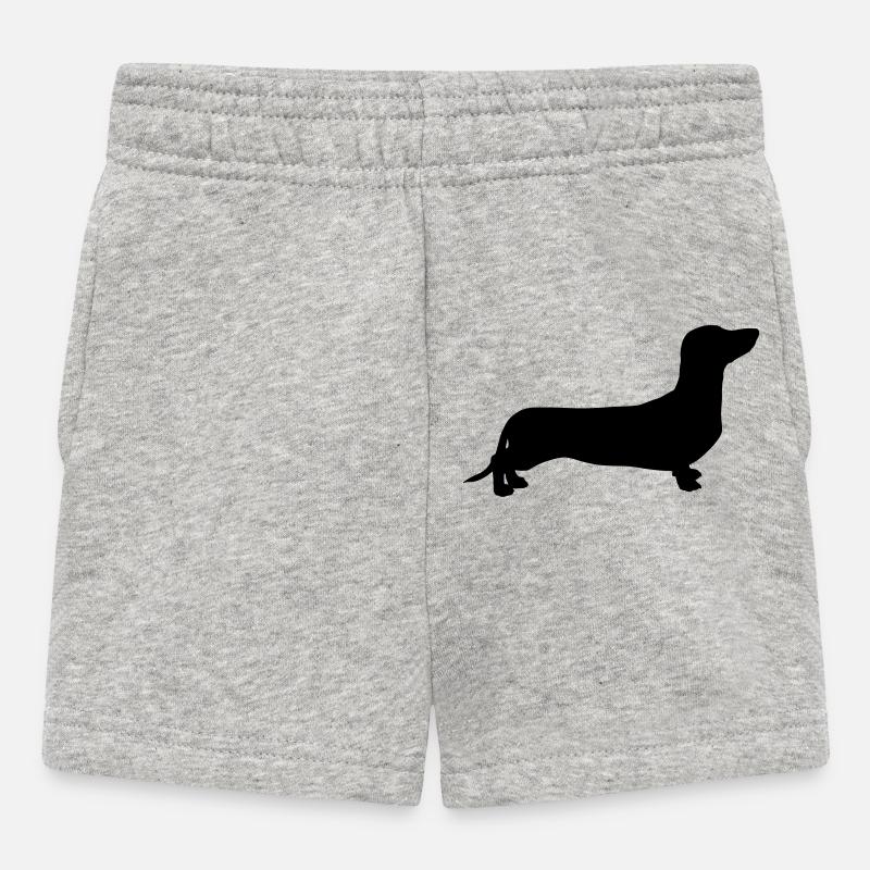 Dackel - Baby Shorts - Grau meliert