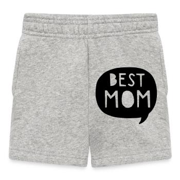 Beste Mama - Best Mom - Mommy - Mutti - Muttertag - Baby Shorts - Grau meliert - Vorne