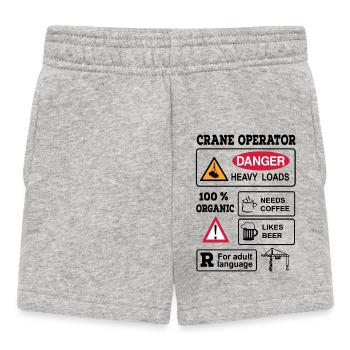Kranführer - Baby Shorts - Grau meliert - Vorne