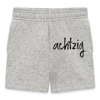 80 achtzig 80. Geburtstag Geschenk - Baby Shorts - Grau meliert - Vorne